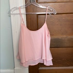 Hollisyer Pink Crop Tank